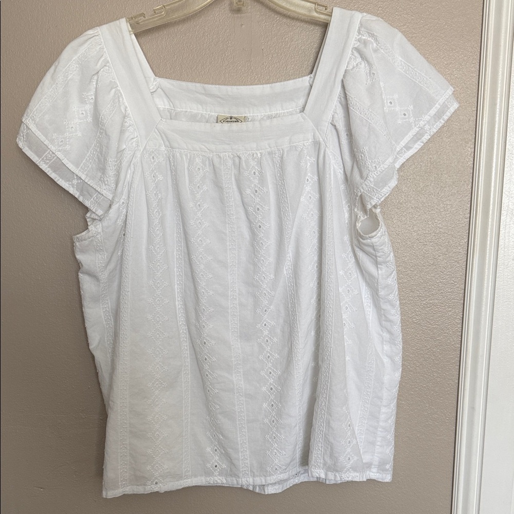 St. John's Bay White Eyelet Blouse